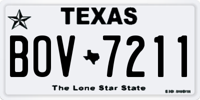 TX license plate BOV7211