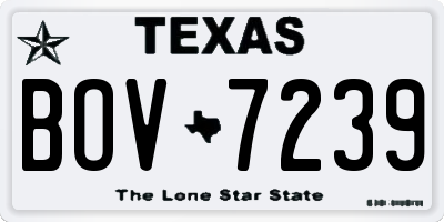 TX license plate BOV7239