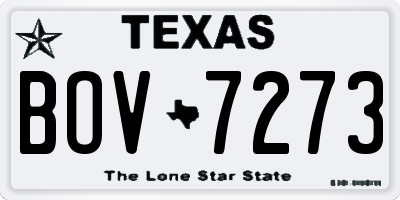 TX license plate BOV7273