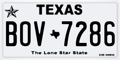 TX license plate BOV7286