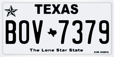 TX license plate BOV7379