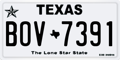 TX license plate BOV7391