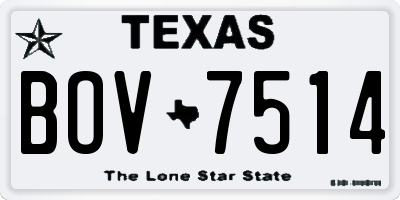 TX license plate BOV7514