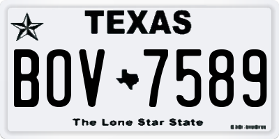 TX license plate BOV7589