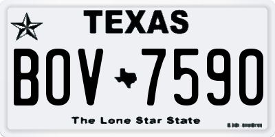 TX license plate BOV7590