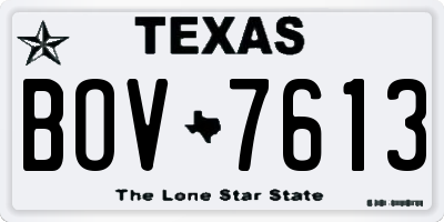 TX license plate BOV7613