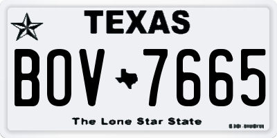 TX license plate BOV7665