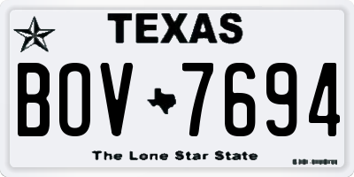 TX license plate BOV7694