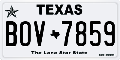 TX license plate BOV7859