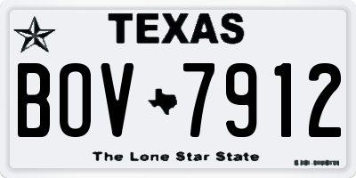 TX license plate BOV7912
