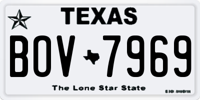 TX license plate BOV7969