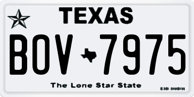 TX license plate BOV7975