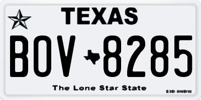 TX license plate BOV8285