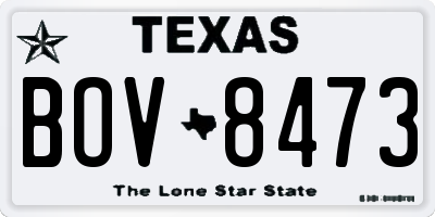 TX license plate BOV8473