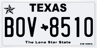 TX license plate BOV8510