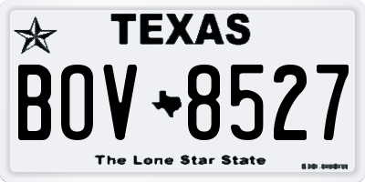 TX license plate BOV8527