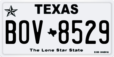 TX license plate BOV8529