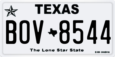 TX license plate BOV8544