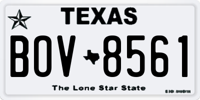 TX license plate BOV8561