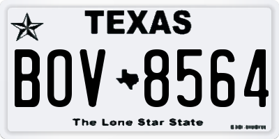 TX license plate BOV8564