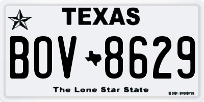TX license plate BOV8629