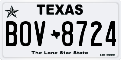 TX license plate BOV8724