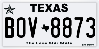 TX license plate BOV8873