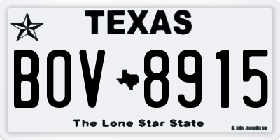TX license plate BOV8915