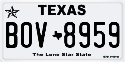 TX license plate BOV8959