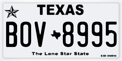 TX license plate BOV8995