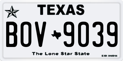 TX license plate BOV9039