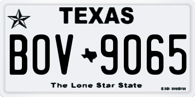 TX license plate BOV9065