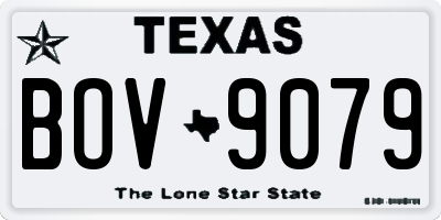 TX license plate BOV9079