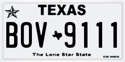 TX license plate BOV9111