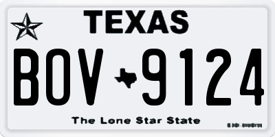 TX license plate BOV9124