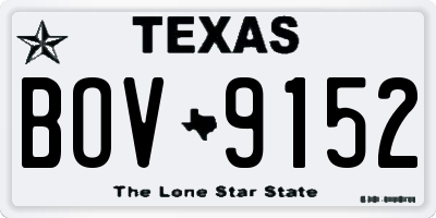 TX license plate BOV9152