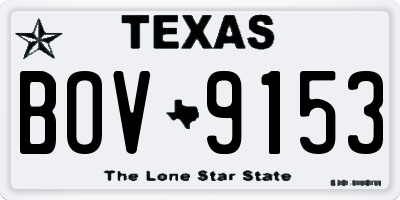 TX license plate BOV9153