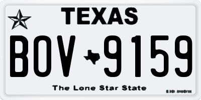 TX license plate BOV9159