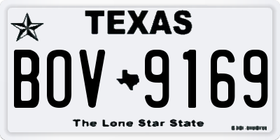 TX license plate BOV9169