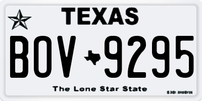 TX license plate BOV9295