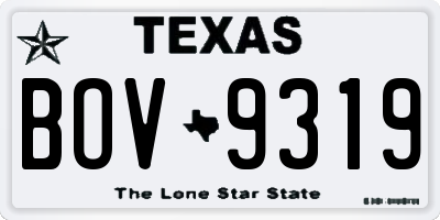 TX license plate BOV9319