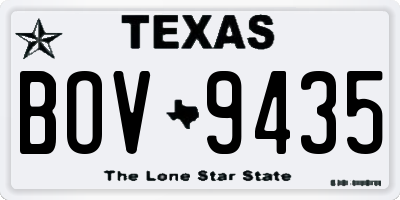 TX license plate BOV9435