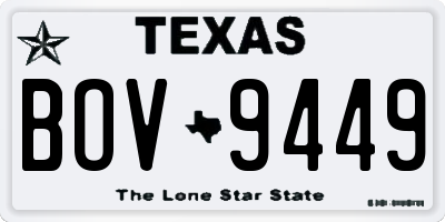 TX license plate BOV9449
