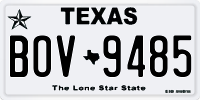 TX license plate BOV9485