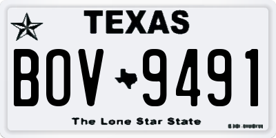 TX license plate BOV9491