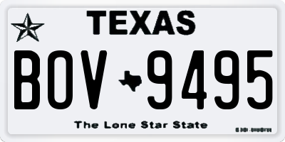 TX license plate BOV9495