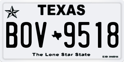 TX license plate BOV9518