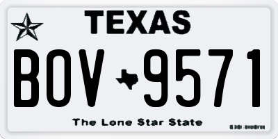 TX license plate BOV9571