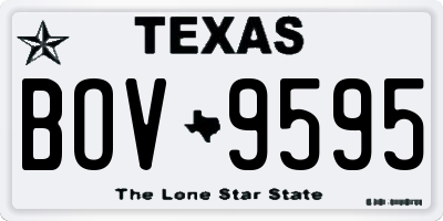 TX license plate BOV9595