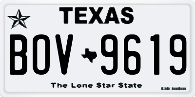TX license plate BOV9619